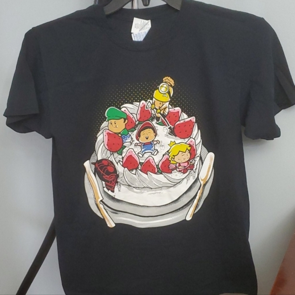 Gildan Mario and Friends Black Short Sleeve Tee